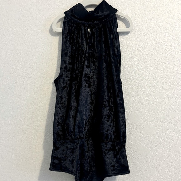 CENTRAL PARK WEST REVOLVE Ocean Drive Velvet Keyhole Bodysuit Midnight N… - Picture 3 of 14